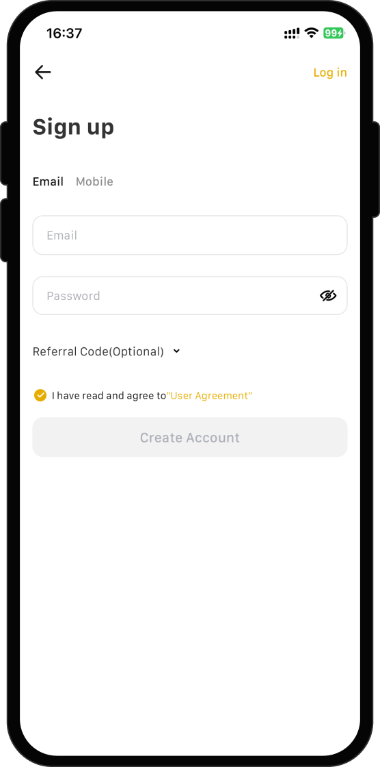 Create Your Free WEEX Account